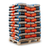 1 palette – Granulés de bois bleus ENplus A1 / 15 kg x 65 sacs, soit 975 kg